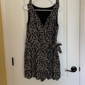 LOFT Black and White Romper